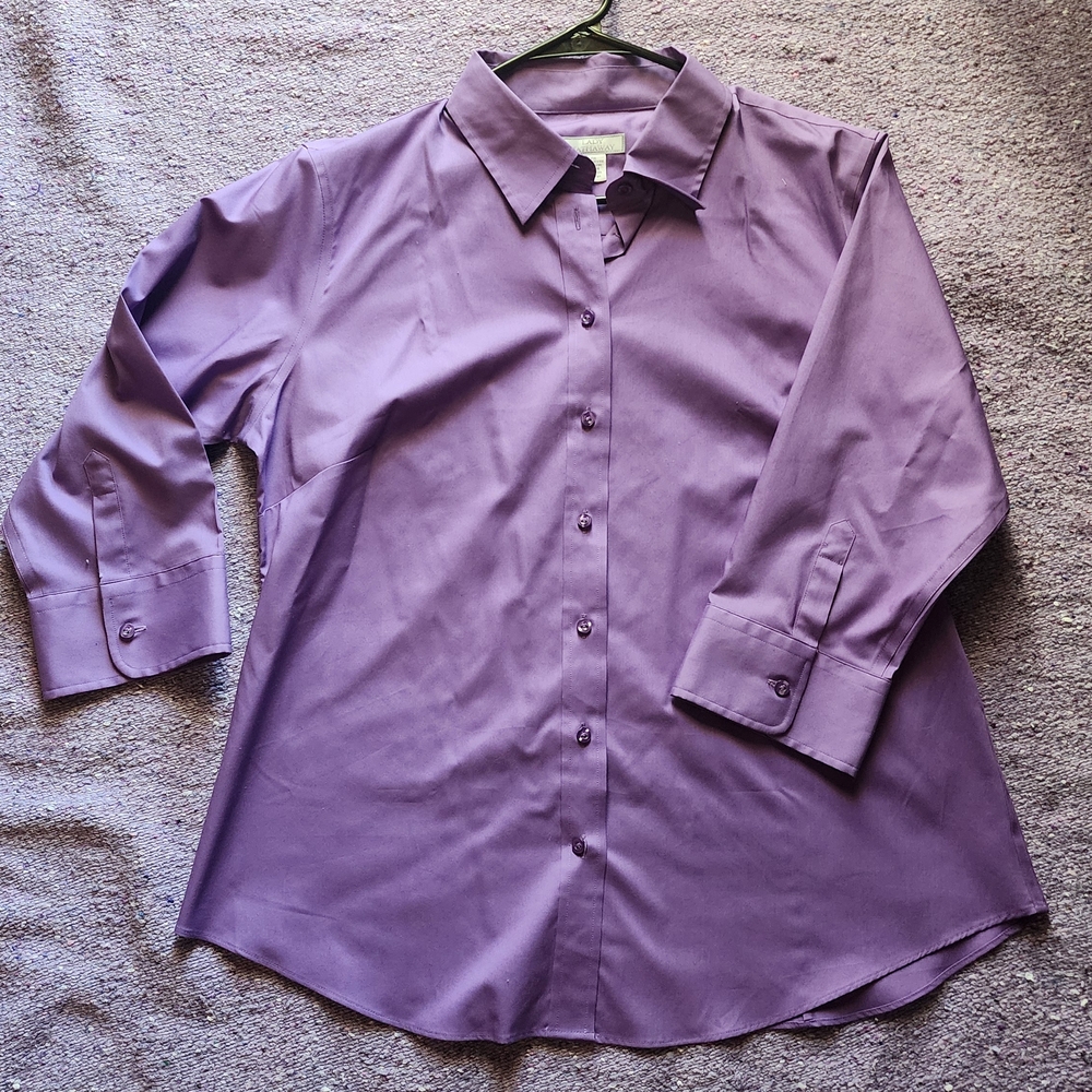 Elegant Women's Purple Button Down Shirt